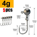 5pcs 1g 2g 3g 4g 5g 10g 20g 22g 25g 28g crank Jig head hook fishing hook head Jig lure hard bait soft worm jig hook for fishing
