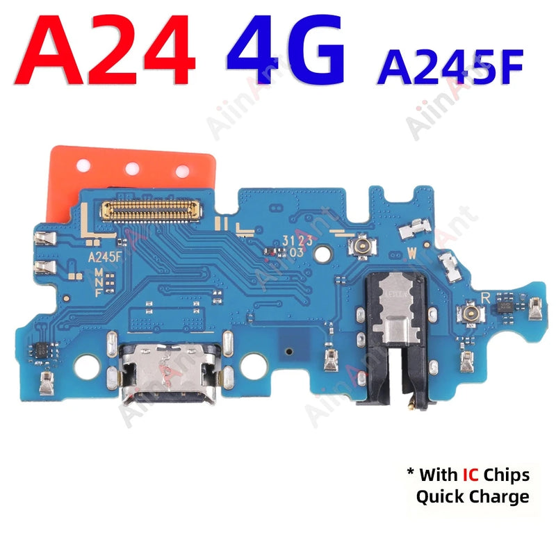 Dock USB Charger Board Port Connector Charging Flex Cable For Samsung Galaxy A20 A21 A22 A23 A24 A25 A26 A21S A202F A207F US EU