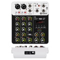 Debra V4/V8 Audio Interface Mixer Bluetooth 5.0 Phantom Power for Computer Studio Stage Band with Delay Replay Effects