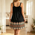 Women Bohemian Tribal Geometric Print Nightdress Vintage | SAMAG