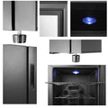 Yeego12 Bottles Wine Cooler 1.17Cu.ft 33L 40-65°F single-zone Thermoelectric cooling Wine Refrigerator YeeGO mini fridge with Blue LED light