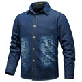 New Fashion Men Classic Light Blue Long Sleeves Denim | SAMAG