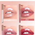 Pearlescent Glitter Plumping Lip Gloss Diamond Glitter Nude Pink Liquid Lipstick Shiny Glass Waterproof Sexy Lip Tint Lip Makeup