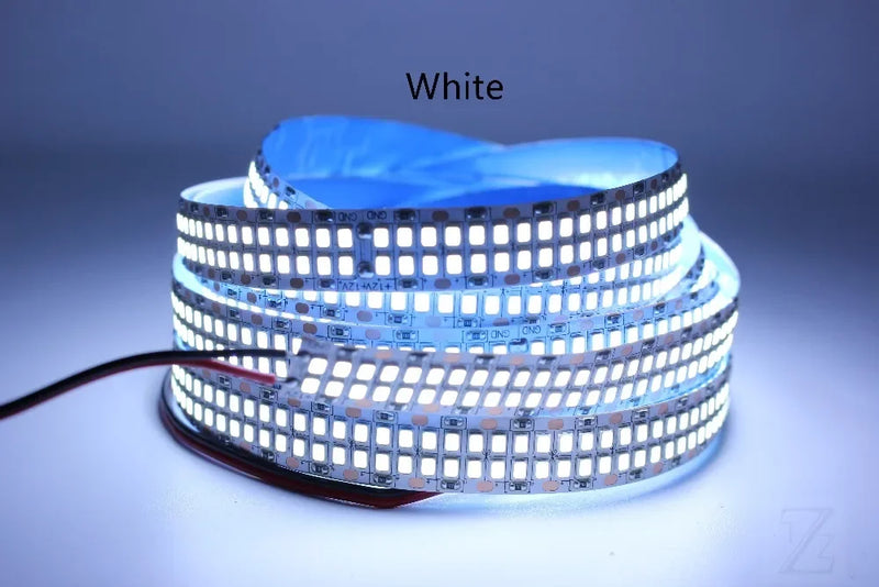 Double Row 1/2/3/4/5M LED Strip 2835 240LEDs/m 480LEDs/m DC12V High Brightness 2835  Flexible LED Light Warm White/White  5m/lot