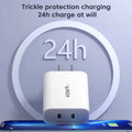 40W Fast Charger Type C Dual Port PD Fast Charging Charger Adapter For iPhone 15 14 Samsung S23 Xiaomi 10A USB C To USB C Cable