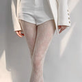 Lolita Sweet Girls Punk Style Floral Tights Colorful Thigh High Stockings Lingerie Women Sexy Hollow Out Mesh Fishnet Pantyhose