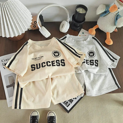 Summer Sporty Style Children Sets Letter Pattern | SAMAG