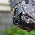 Durable Zinc Alloy Dual-Sided Compass&Thermometer Keychain|Portable Quick-Hang Outdoor Guide for Camping,Hiking,Beach