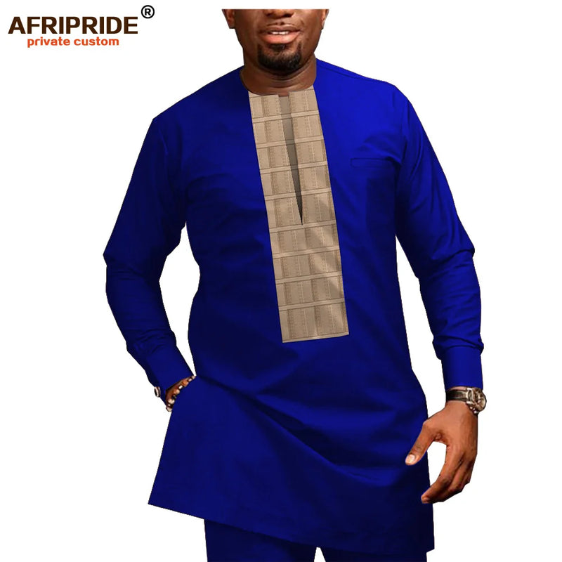 African Men Clothing Casual Tracksuit Dashiki Shirt | SAMAG