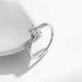 MODIAN 925 Sterling Silver Classic Wedding Elegant Ring Rose Gold Color Line Unique Metallic Contrast Design Jewelry For Women