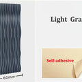 120x60cm 3D Wavy Soundproof Panels Self Adhesive Polyester Fiber Concave Convex Acoustic Insulation Wall Boards 2 Pieces