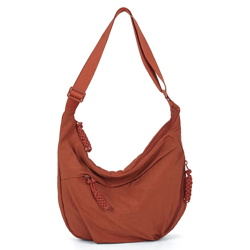 Casual Nylon Hobos Crossbody Bag for Women Handbag Purse Shoulder Underarm Bag Large Capacity Tote Bag Ladies Travel Shopper Bag