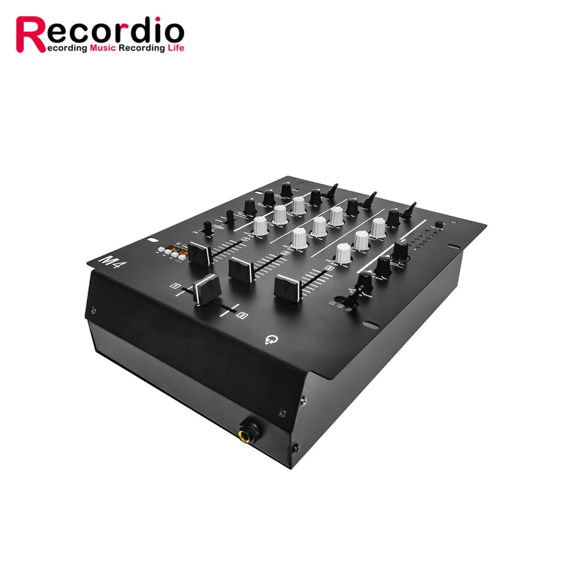 GAX-DM4 OEM  Professional 4-channel Audio Stereo Mixer with Sound Card Home KTV Stage DJ Mixing Console