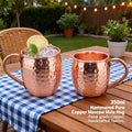 100% Copper Moscow Mule Mug Durable Coppery Beer Mugs 350ml Coffee Mug Milk Cup Pure Copper Bar Cup Drinkware