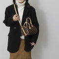 Premium Boston bag pillow bag women's retro European station crossbody texture shoulder crossbody bag