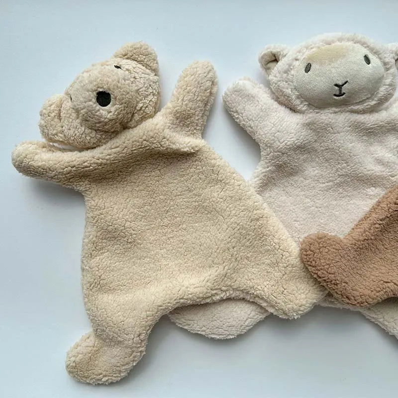 Baby Soothing Doll for Newborn Accessories Photography Props Cute Bear Lamb Baby Sleeping Doll Baby Care Soft Plush Dolls