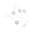 4Pcs 2-Forks 3-Forks Galvanized Fixing Spring Clip Spring Buckle For Fixing Lampshade Shrapnel DIY For Pandent Lamps Lanterns