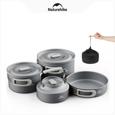 Naturehike Camping Pot Set 4 - 7 Persons Aluminum Alloy | SAMAG