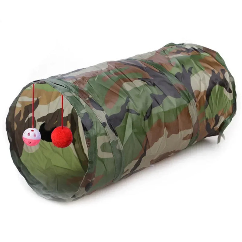 Cat Tunnel Toy Foldable Polyester Cloth Rolling Tent for Kitten Cat Tunnel Puppy Cat Toy Play Tunnel for Small Medium Large Cats