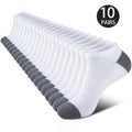 10 Pairs Men Ankle Socks Reinforced Gray Toe Heel | SAMAG