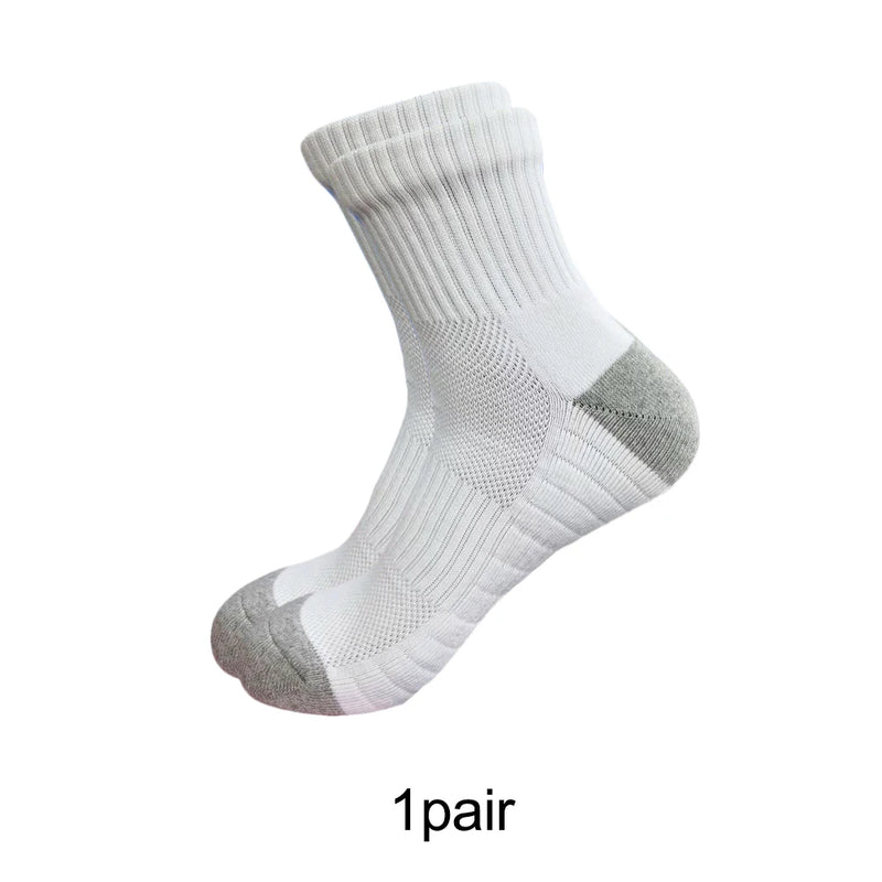 1/3/6pairs Men's Cotton Crew Sports Socks Breathable Mesh | SAMAG