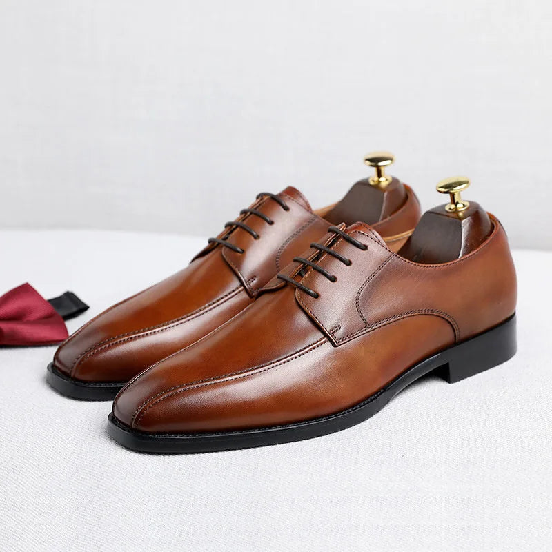 High Quality Handmade Oxford Dress Shoes Men PU Leather Suit Shoes Footwear Wedding Formal Italian Shoes Hot
