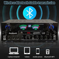 888BT 999BT Dual Dynamic Screen Digital Bluetooth Amplifier HiFi Stereo Sound AMP For Home Car Theatre Karaoke Meeting Max 4000W
