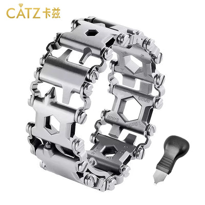 Multifunctional Bracelet Stainless Steel Men's Outdoor Tool 29 in 1 European and American Couple Watch Strap | SAMAG