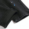 Men's Y2K Fashion Ripped Patchwork Hole Straight Black | SAMAG