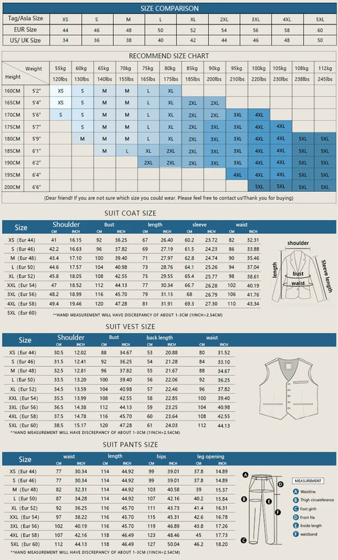 ST Cassy Elegant Men's Suits for Wedding Slim Fit Double Breasted Multiple Buttons Casual Business Two-Piece Dress Party Outfit
