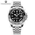Top PAGANI DESIGN PD1662 Men GMT Automatic Mechanical Watch Black Ceramic Bezel Sapphire Glass 100M Waterproof Jubilee Stainless Steel Bracelet Sports Diver Wristwatch Reloj Hombre+gift box