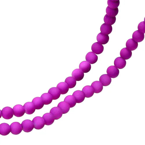 OlingArt Rubber Glass Beads High 6MM Quality 100PCS/Lot Candy Color Neon Matte Loose Handmade DIY Jewelry Making Bracelet