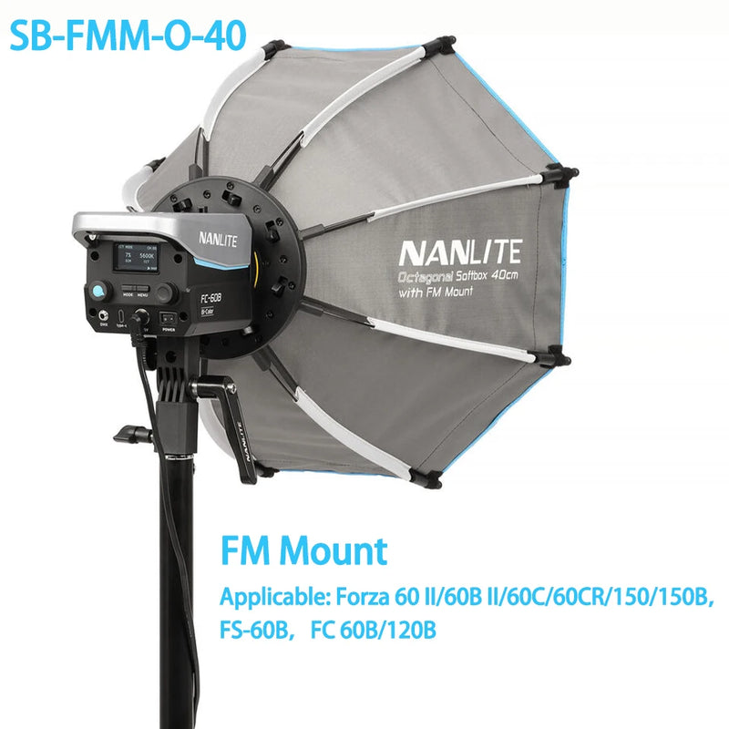 Nanlite Octagonal Softbox 40cm 60cm with FM Mount Photography Light Accessories  SB-FMM-O-40  SB-FMM-O-60