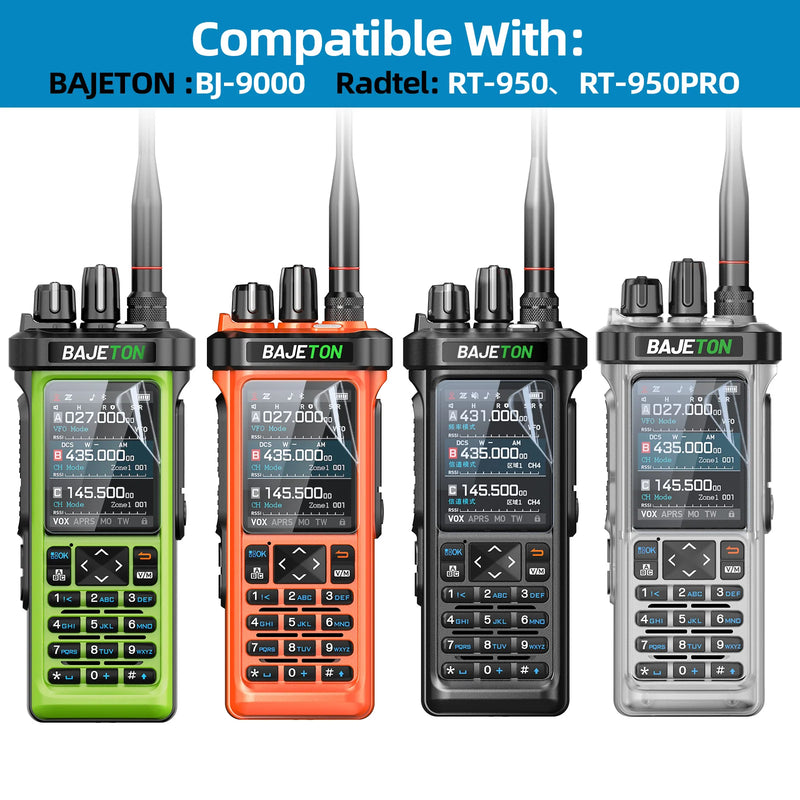 BAJETON Walkie Talkie Screen Protector Cover Protective Film Waterproof compatible with BJ-9000 Radtel RT-950 RT-950PRO Radio