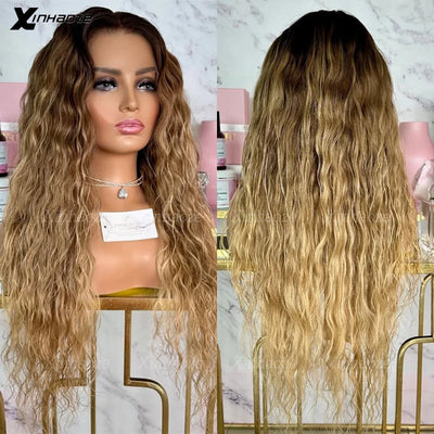 Highlight Water Wave Lace Frontal Wigs Human Hair | SAMAG