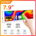LESOWN Driver-free 400x1280 Display White 7.9 inch miniHDTV Computer Temp Monitor Sub-screen PC  Touch Panel