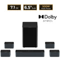 ULTIMEA Poseidon D80 Boom 7.1ch Dolby Atmos Soundbar Surround Sound, Wireless Subwoofer & 4 Surround Speakers, BassMX Technology