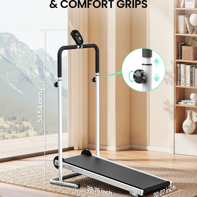 AKLUER Foldable Compact Non - Electric Treadmill - Dual - View 7 | SAMAG