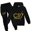 3-12 Years Spring Autumn Football CR7 Print Hoodie+Pants | SAMAG