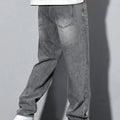 Men's straight skinny grey jeans, and simple design | SAMAG