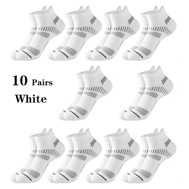 10 Pairs Ankle Athletic Running Socks Men Women Simple | SAMAG