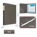 3 Hole Ring Binders File Folder Loose-leaf Binder Morandi Color Waterproof Document A4 Paper Storage