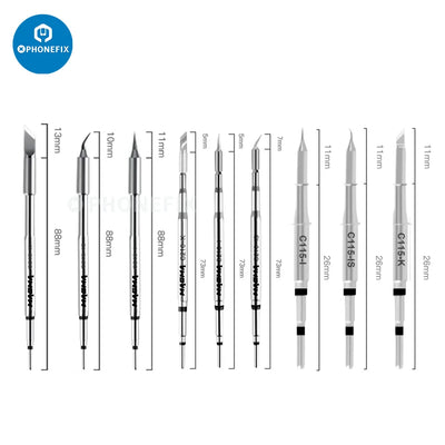 AIFEN Welding Tips C210 C245 C115 Soldering Iron Head Replacement for Aixun J - BC Sugon Stations Solder Accessorie | SAMAG
