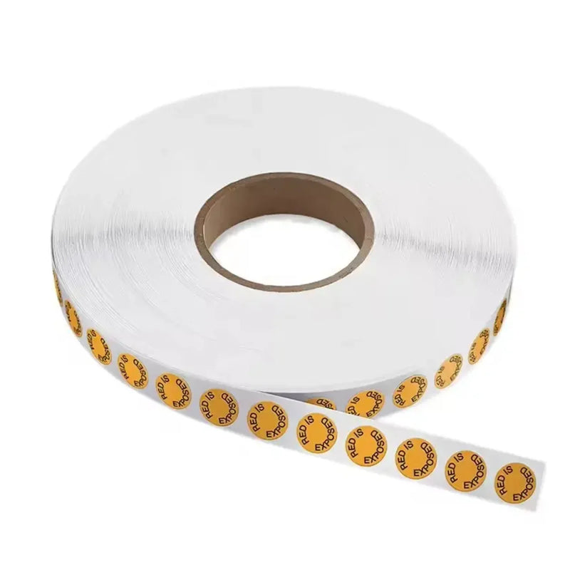 Radots Radiation Exposure Indicator Stickers, 12.7mm Yellow Red Color Change Sterilization Labels
