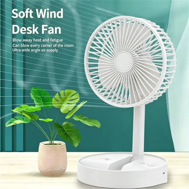 Mini Oscillating Fan Portable Battery-Operated Table Fan With 3 Speed Levels 6-inch Desk Fan Detachable Desk Fan For Home Office