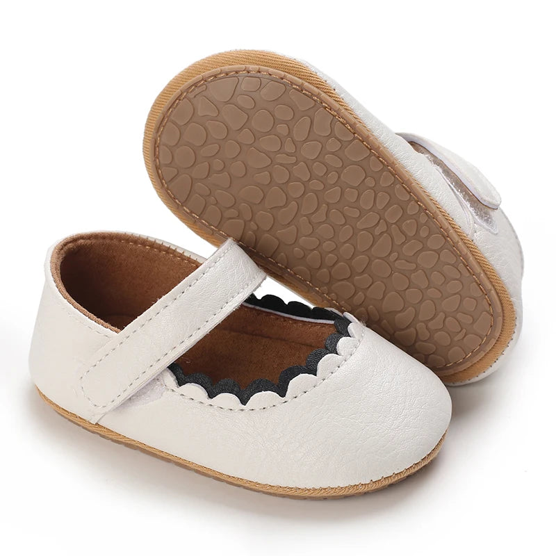NEW Baby Baptist Shoes Girl Boy Shoes Lace Rubber Sole Anti-slip Toddler First Walkers Infant Crib Shoes Newborn Girl Moccasins