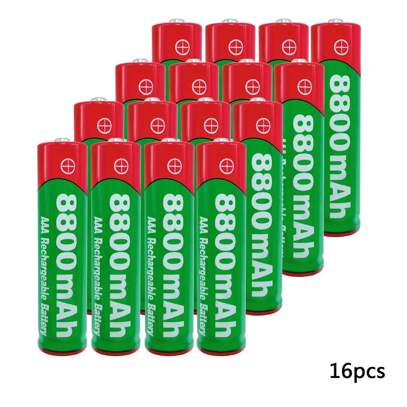 NEW AAA Rechargeable Battery 8800mAh 1.5V New Alkaline Rechargeable AAA Battery for Led Light Toy MP3 Long Life