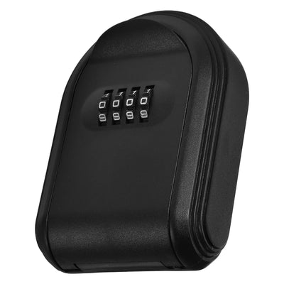 Wall Mounted Black Key Lock Box Combination Code Resettable Secure Storage Cabinet for Outdoor Indoor Car Office | SAMAG