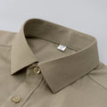 Men's Wrinkle - Free Dress Shirt Regular Fit Solid Business Formal Long Sleeve Button Up Stretch - View 3 | SAMAG