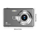 4K HD Digital Camera 16X Digital Zoom Compact CCD Camera Portable Vintage Vlog Camera for Students Travel 2.4 Inch IPS Screen